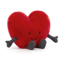 Jellycat- Amuseable red Heart Large Kudde.