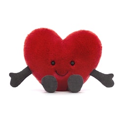 Jellycat- Amuseable Red Heart Little- Kudde.