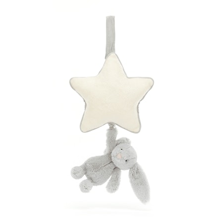 Jellycat- Bashful Silver Bunny Musical Pull/ speldosa.