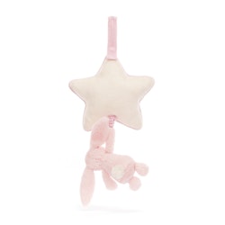 Jellycat- Bashful Pink Bunny Musical Pull/ speldosa.