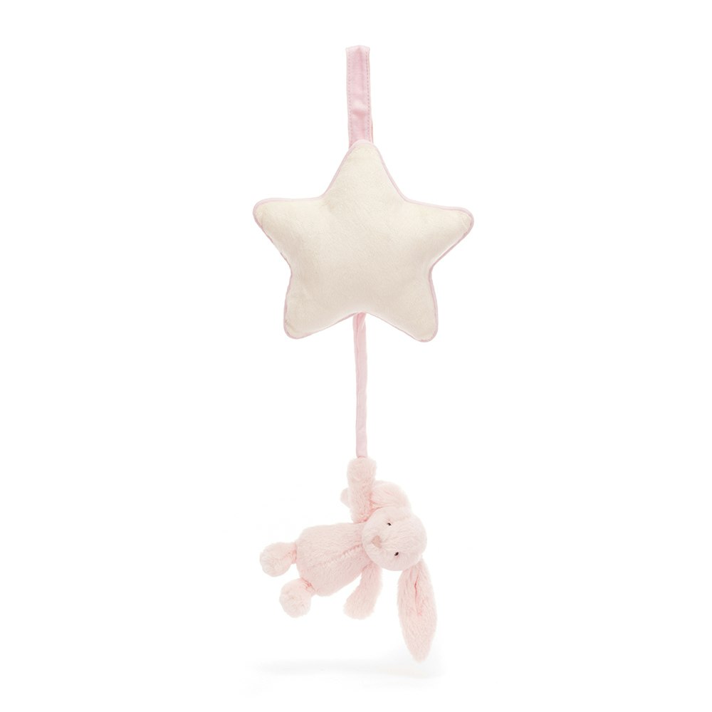 Jellycat- Bashful Pink Bunny Musical Pull/ speldosa.