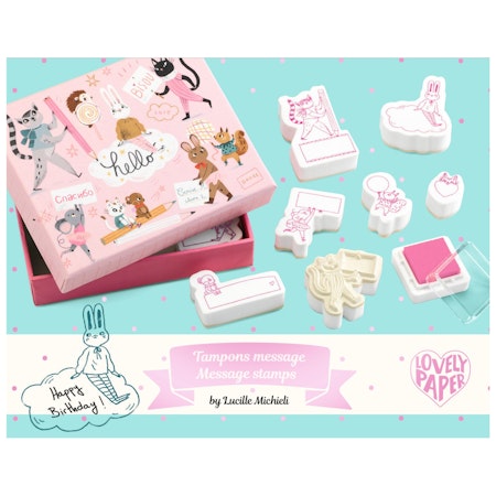 Djeco- Lucille message stamps/  pysselbox.