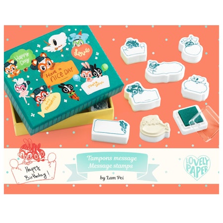Djeco- Lucille message stamps/  pysselbox.