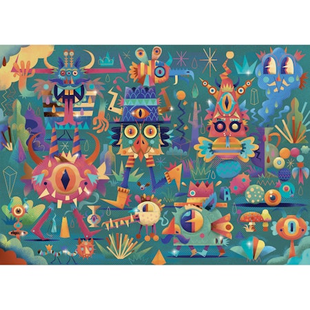 Djeco- pussel. Monster party - 50 pcs