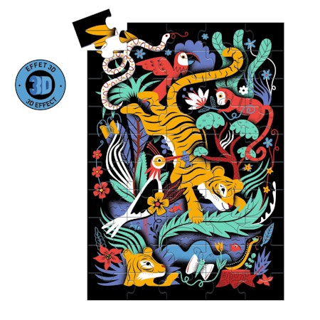 Djeco- pussel. The Tiger Leap, 50 pcs