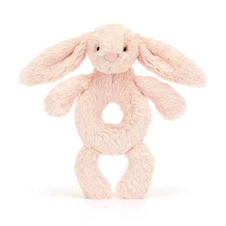Jellycat- Bashful Blush Bunny Ring Rattle / skallra