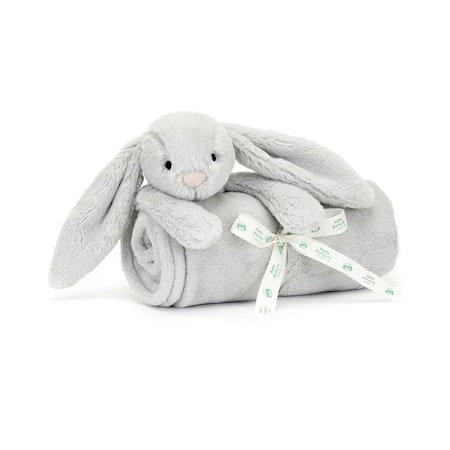 Jellycat- Bashful Silver Bunny Blankie/ babyfilt.