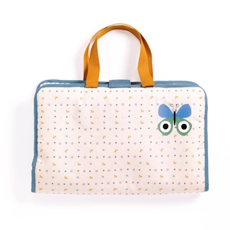 Djeco- Pomea Changing bag Blue Fly- Skötväska/ docktillbehör