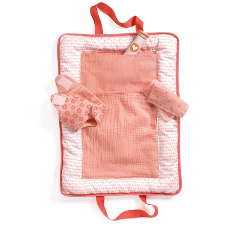 Djeco- Pomea Changing bag Pink Peak- Skötväska/ docktillbehör