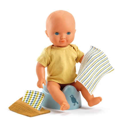 Djeco- Pomea Doll Potty & Wipes/ potta/ docktillbehör