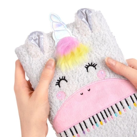 Trendhaus- DREAMLAND Plush Notebook A5, 80 linjerade ark unicorn