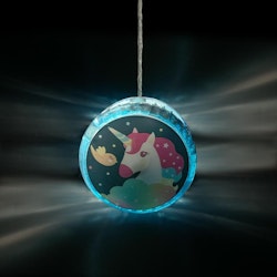 Trendhaus- DREAMLAND Glitter yoyo with light unicorn