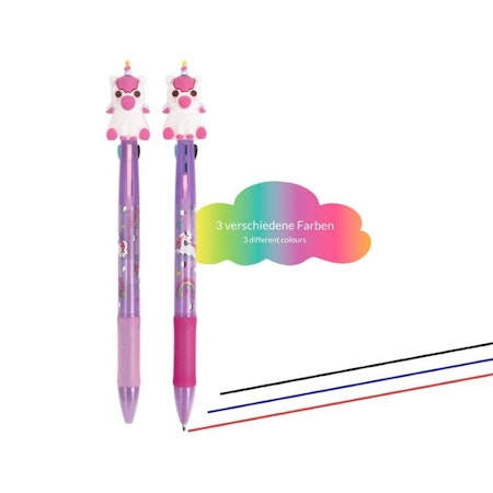 Trendhaus- DREAMLAND Rainbow Biros, 3 coloured