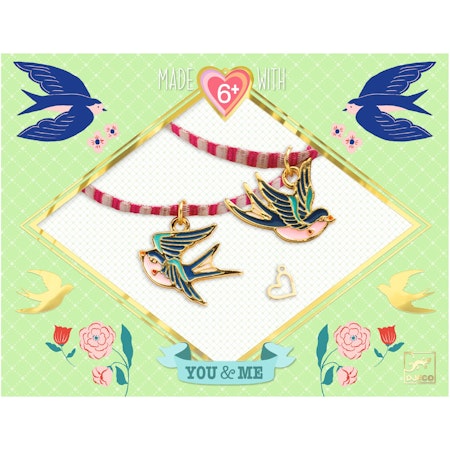 Djeco- You & Me -Bird Ribbons vänskapsband/  pysselbox..