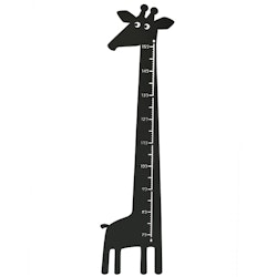 ROOMMATE-Height chart - Giraffe Measure Black/ mätsticka