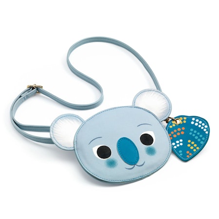 Djeco- Shoulder Bag with Mini Wallet/ örtjusande axelväska i konstläder- Koala