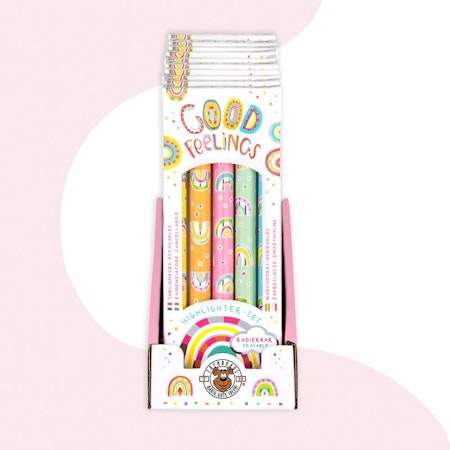 Trendhaus GOOD FEELINGS- Highlighter Erasable/ Överstrykningspennor som kan raderas.Set om 5
