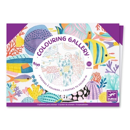Djeco- Colouring Gallery - Japan/ Målar alt klisterbok. Pyssla.