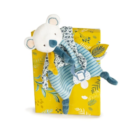 Doudou Et Compagnie- YOCA LE KOALA - Comforter with Pacifier Holder/ Snutte med Napphållare.