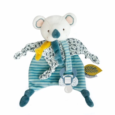 Doudou Et Compagnie- YOCA LE KOALA - Comforter with Pacifier Holder/ Snutte med Napphållare.