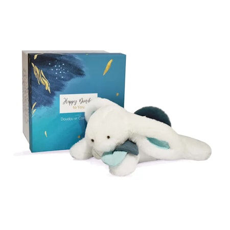 Doudou Et Compagnie- HAPPY POP - Pompom Bunny Peacock Blue