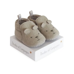 Doudou Et Compagnie- BABY BOOTIES Grey, 0-6 months