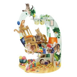 Santoro- Pendulum Card - Cats On A Rocking Chair