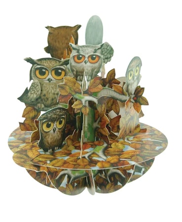 Santoro- Pirouettes Card - A Parliament Of Owls