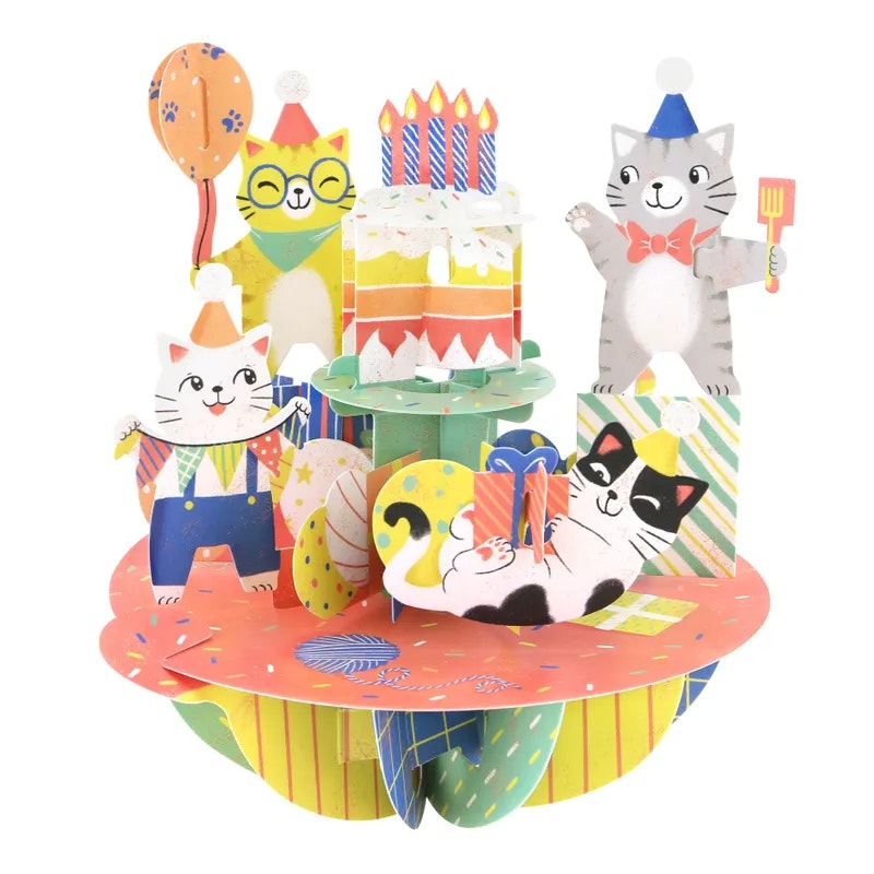 Santoro- Pirouettes Card - Birthday Cats