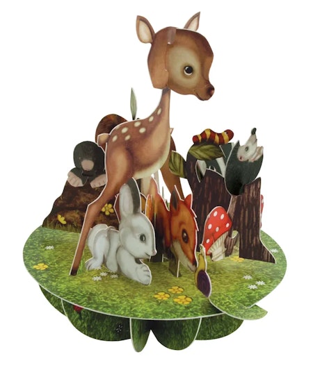 Santoro- Pirouettes Card - Cute Baby Animals