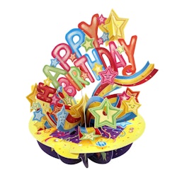 Santoro- Pirouettes Card - Happy Birthday - Shooting Stars