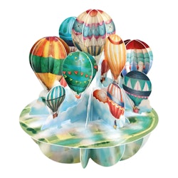 Santoro- Pirouettes Card - Hot Air Balloons