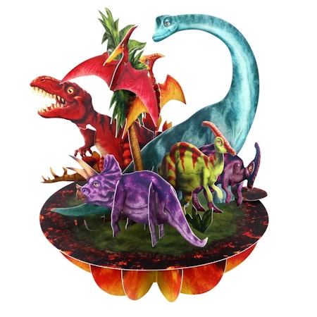 Santoro- Pirouettes Card - Jurassic Dinosaurs