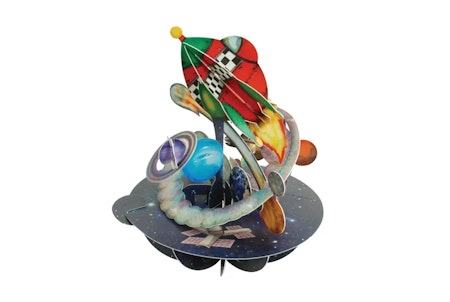 Santoro- Pirouettes Card - Out In Space