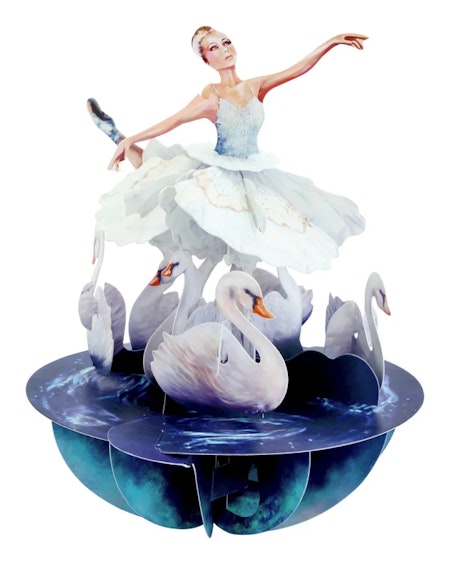 Santoro- Pirouettes Card - Swan Lake Ballet