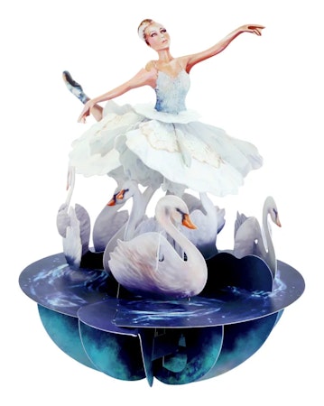 Santoro- Pirouettes Card - Swan Lake Ballet