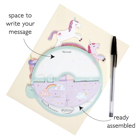 Santoro- Pirouettes Card - Birthday Unicorn
