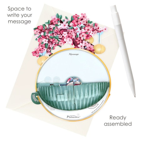 Santoro- Pirouettes Card - Cherry Blossom