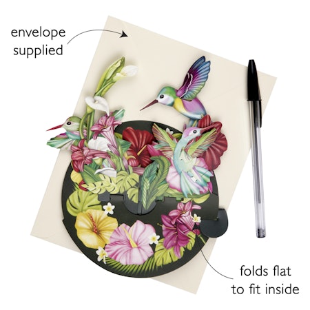 Santoro- Pirouettes Card - Hummingbirds