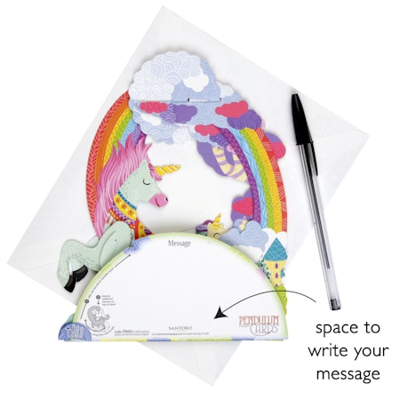 Santoro- Pendulum Card - Unicorn