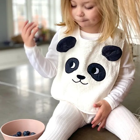 Roommate- Bib - PANDA, off white