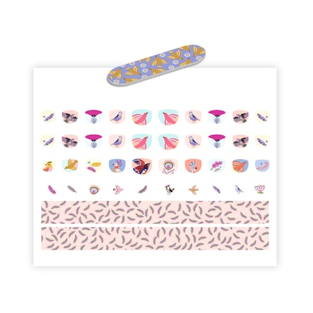 DJECO- Nails Stickers - Feathers- FSC / superenkel manikyr