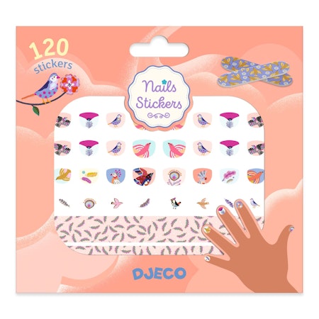 DJECO- Nails Stickers - Feathers- FSC / superenkel manikyr