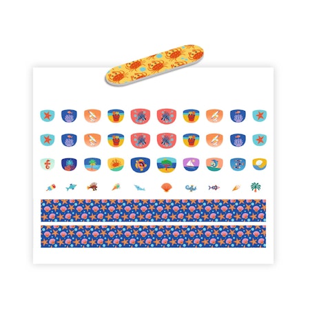 DJECO- Nails Stickers - Mediterranean- FSC / superenkel manikyr