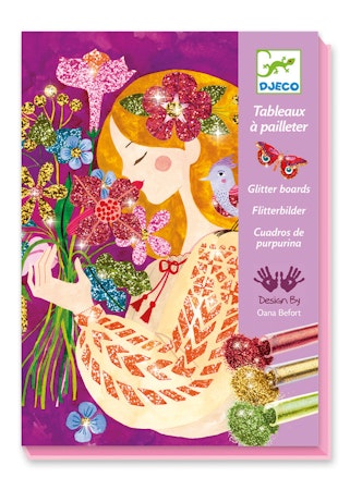 Djeco- Glitter, the scent of flowers/ Rita, måla, färglägg glitter.