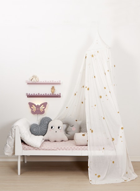 Roommate- Canopy, stripped grey/white/ sänghimmel
