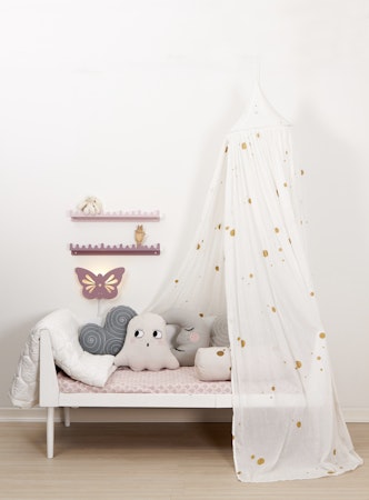 Roommate- Canopy, stripped grey/white/ sänghimmel