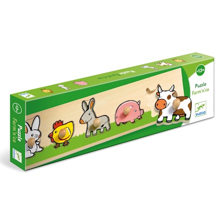 Djeco- Farm'n'co Puzzle, 5 pcs
