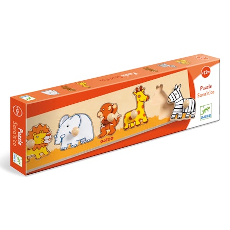 Djeco- Sava'n'co Puzzle, 5 pcs