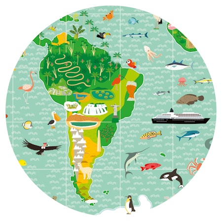 Djeco- Around the world, 200 pcs + booklet - FSC MIX